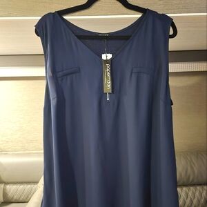 NWT 2X Papermoon Navy top
